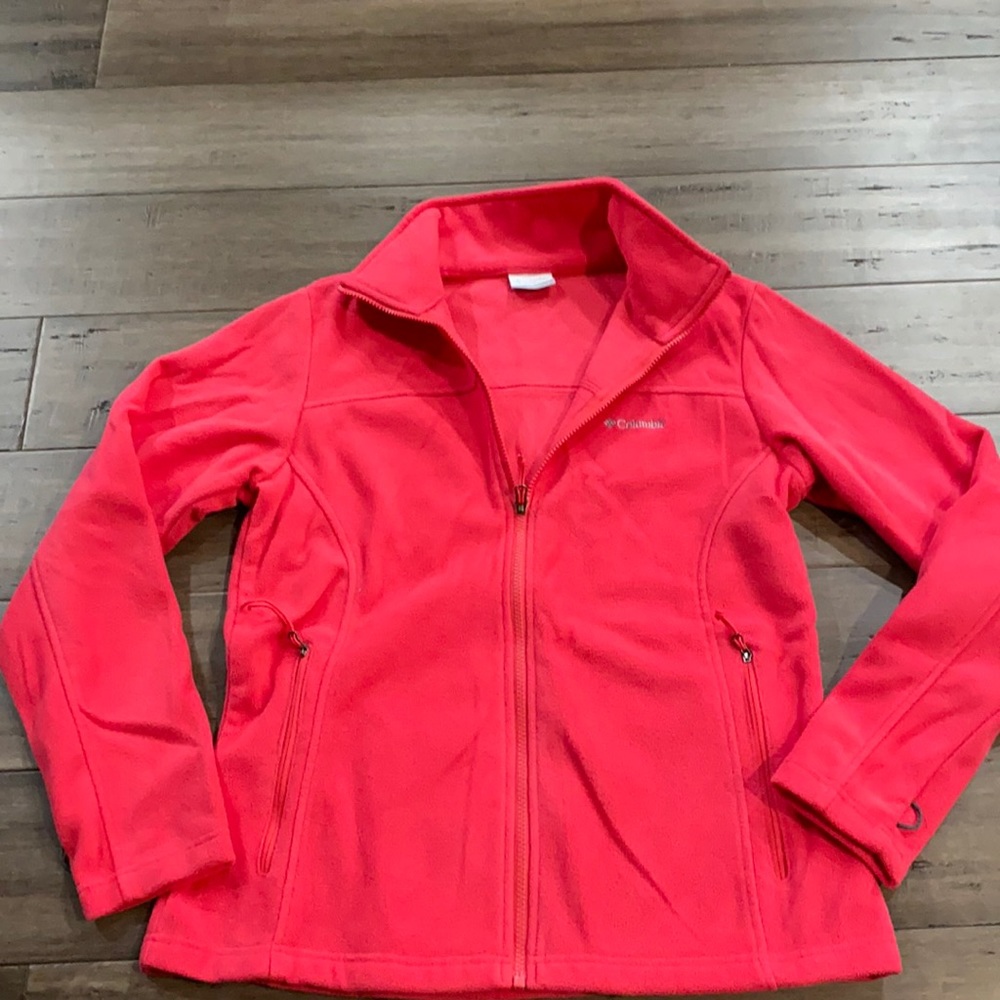Columbia Women's Coral Pink Full-Zip Fleece Jacket